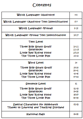 contents page