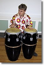 Playing the congas