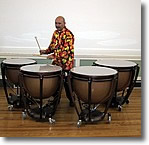 Playing the timpani