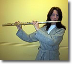 Playing  the alto flute