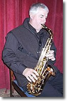 Playing  the alto sax