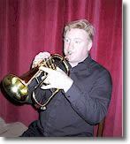 Playing the flugel horn