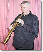 Playing  the soprano sax