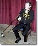 Playing the trombone